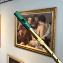 Flauta Irlandesa Fead贸g Tin Irish Whistle Re D Escovada Foto mini 3