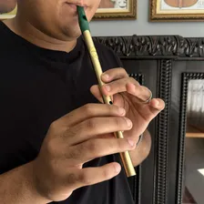 Flauta Irlandesa Fead贸g Tin Irish Whistle Re D Escovada Foto mini 4