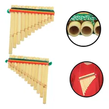 Flauta Pan Profissional Tenor Bambu Modelo Antara Madeira Foto mini 3