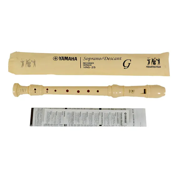 Flauta Soprano Yamaha Yrs-23 (bege) Yrs23 Cor Bege Foto 1