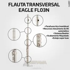 Flauta Transversal Eagle Fl03n Niquelada Mecanismo Mi Foto mini  2