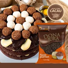 Flocos Macio Chocolate Confeito P/doces Finos E Gelados 130g Foto mini 4