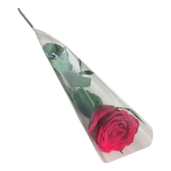 Flor Artificial Botão Rosa Presente Namorados Mães Romance Cor Vermelho Foto 1