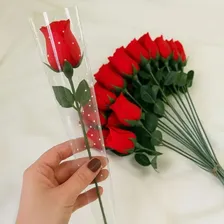 Flor Artificial Botão Rosa Presente Namorados Mães Romance Cor Vermelho Foto mini  2