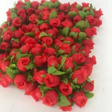 Flor De Cetim Mini Rosas Vermelha 144 Flores Artificiais Cor Vermelho Foto mini 3