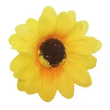 Flor De Girassol Artificial Pacote C/ 50 Unidades Flores 7cm Cor Amarelo Foto mini 4