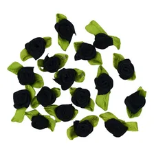Florzinha De Rococ贸 Cetim C/ Folha Rococ贸 Preto 200und Foto mini 1