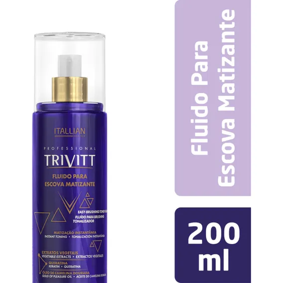 Fluido Para Escova Matizante Trivitt 200ml Itallian Hairtech Foto 1