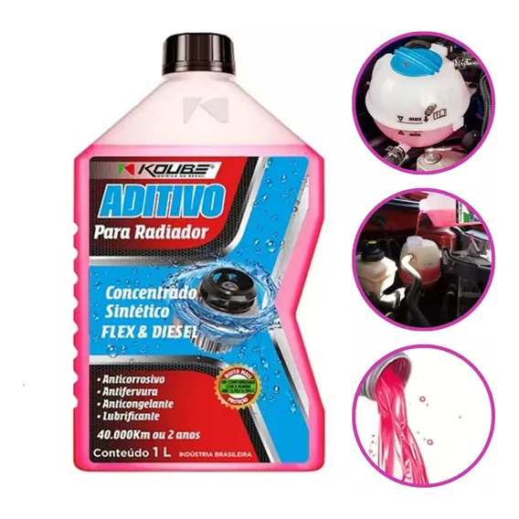 Fluido Rosa Aditivo Radiador 1 Litro Concentrado Sintético Foto 1