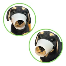 Focinheira Adestramento Caes Cachorro Petshop Veterinario Cor Branco Tamanho N4 - 7cm X 12 Cm Foto mini 2
