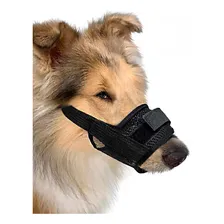 Focinheira Regulável Nylon Anti Mordida Cães Confortável Cor Preto Tamanho Gg Foto mini 1