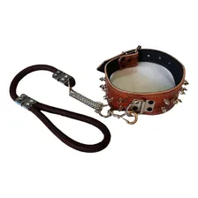 Focinheira Segurança Caes Coleira Couro Pitbull Rottweiler Cor Marrom Foto mini 4