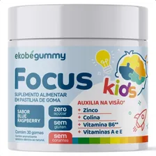 Focus Kids Gummy Ekobé Suplemento +foco +concentração Sabor Raspberry Foto mini 1