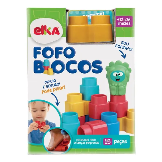 Fofo Blocos 15 Peças - Elka Foto 1