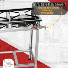 Fogao 3 Bocas Caulim Industrial Fogão Industrial Inox Cozinha Gourmet Cor Prateado Foto mini 3