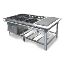 Fogão 8 Bocas Com Forno Em Aço Inox 430 Foto mini 1