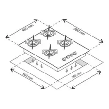 Fogão Cooktop 4 Bocas Amarelo Ultra Chama 110V/220V Foto mini 4
