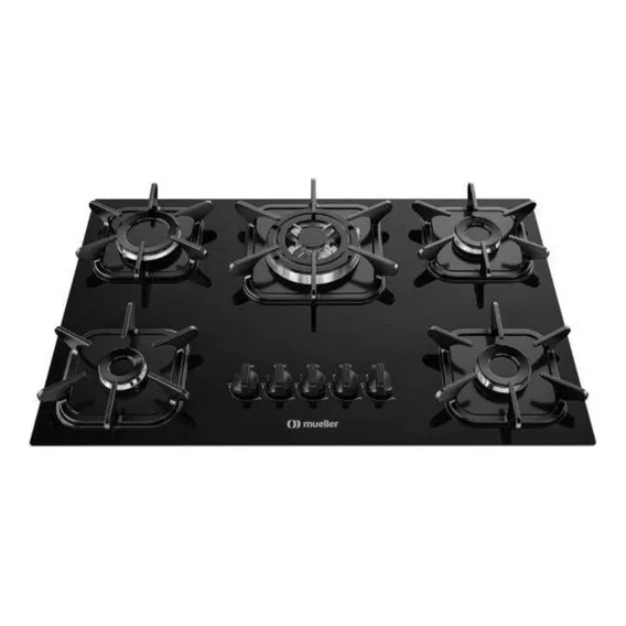 Fogão Cooktop A Gás Mueller 601270003 5 Bocas Mesa Vidro Tem Foto 1