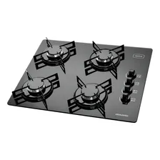 Fogão cooktop com alimentação gás - Realce 4 bocas cor preto - 4 queimadores Foto  mini 1