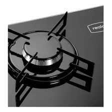 Fogão cooktop com alimentação gás - Realce 4 bocas cor preto - 4 queimadores Foto mini  2