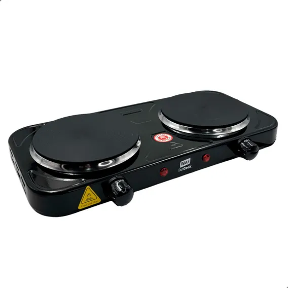Fogão Cooktop Elétrico 2 Bocas 2000w Portátil Elétrico Mesa Fogareiro Chapa Inma 127v Mesa Camping Automático Viagens Inox Pesca Prático Resistente Viagem Casa Trabalho Potente Disco Cozinha Foto 1