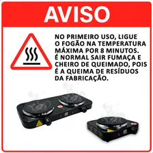 Fogão Cooktop Elétrico 2 Bocas 2000w Portátil Elétrico Mesa Fogareiro Chapa Inma 127v Mesa Camping Automático Viagens Inox Pesca Prático Resistente Viagem Casa Trabalho Potente Disco Cozinha Foto mini 2