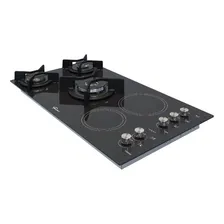 Fogão Cooktop Fischer 5 Bocas Top Elétrico/Gás De Mesa Vitrocerâmica Preto 220V Foto  mini 1