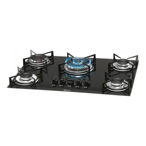 Fogão Cooktop Fischer 5 Bocas Tripla Chama 1743-5733 Preto Foto 1