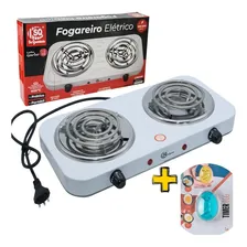 Fogão Cooktop Fogareiro Elétrico 2 Bocas 2000 Watts De Mesa Foto  mini 1