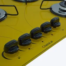 Fogão Cooktop Gás 5 Bocas Ultra Chama 127v/220v Amarelo Foto mini 4