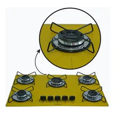Fogão Cooktop Gás 5 Bocas Ultra Chama 127v/220v Amarelo Foto mini  3