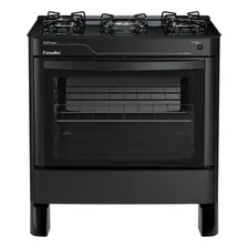 Fogão De Piso Esmaltec 5 Bocas Agata Glass Mesa De Vidro Co Cor Preto 110V/220V Foto  mini 1