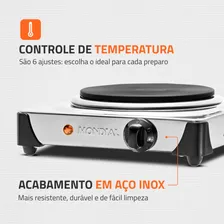 Fogão Elétrico Fast Cook Mondial Inox 1000w Fe-04 Foto mini 4