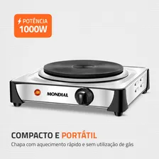 Fogão Elétrico Fast Cook Mondial Inox 1000w Fe-04 Foto mini 2
