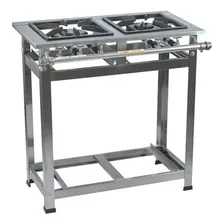 Fogão Industrial 2 Bocas 30x30 Aço Inox P5 Bp Eco Cristalaço Foto  mini 1