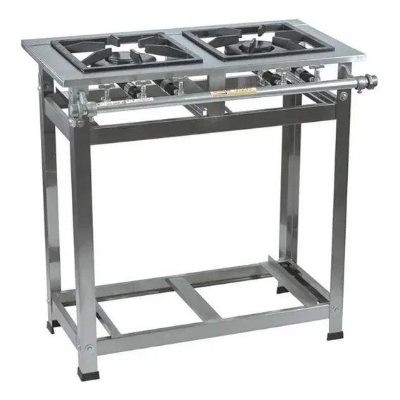 Fogão Industrial 2 Bocas 30x30 Aço Inox P5 Bp Eco Cristalaço Foto 1