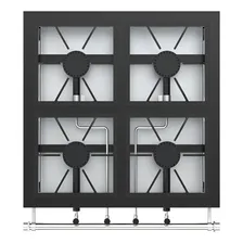Fogão Industrial 4 Bocas Ap P5 Estampado 30 X 30 Epox Cor Preto Foto mini  2