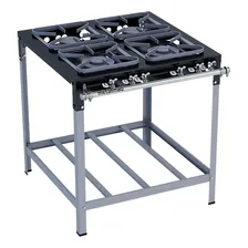 Fogão Industrial 4 Bocas Com Pé M14 S2020 Metalmaq Foto  mini 1