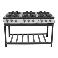 Fogão Industrial 6 Bocas Sem Forno Venâncio Br6b Cor Cinza Foto  mini 1