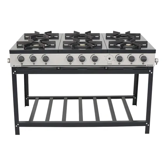 Fogão Industrial 6 Bocas Sem Forno Venâncio Br6b Cor Cinza Foto 1