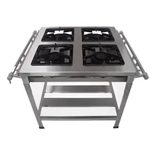 Fogão Industrial Aço Inox 304 Alta Ou Baixa Pressão 4 Bocas Cor Cinza N A Foto  mini 1