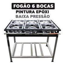 Fogão Industrial Baixa Pressão 6 Bocas De Chão Grelha 30x30 Foto mini  3