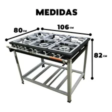 Fogão Industrial Baixa Pressão 6 Bocas De Chão Grelha 30x30 Foto mini  2