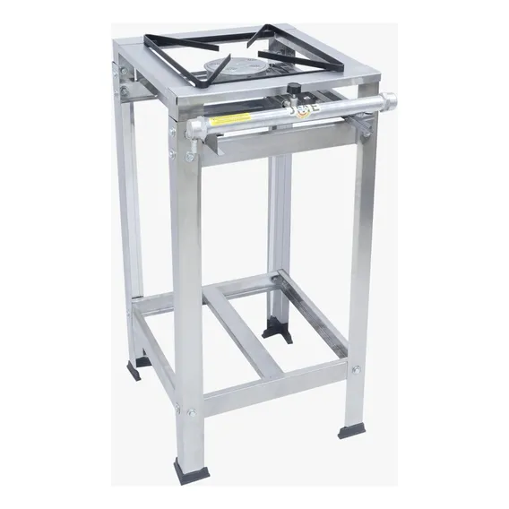 Fogão Industrial Em Inox 1 Boca 30x30 Alta Pressão C/ Foto 1