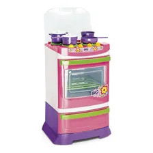 Fogão Infantil Big Chef Poliplac Com Acessorios Cozinha Cor Rosa Foto  mini 1