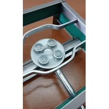 Fogão Inox Fogareiro A Gás Duas Bocas + Chapa Bife E Kit Gás Foto mini  2