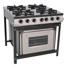 Fogão Venâncio 4 Bocas Com Forno Bravo Baixa Pressão Br4bf Cor Cinza Foto  mini 1