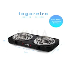Fogareiro Cooktop Elétrico De Mesa 2 Bocas Xfire 2000 Watts 220v Foto mini  3