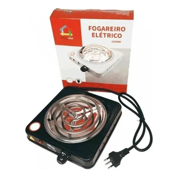 Fogareiro Elétrico Portátil 1000w 110v Foto 1