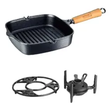 Fogareiro Ferro Fundido Com Cook Grill E Aparador Fogoforte Foto mini 1
